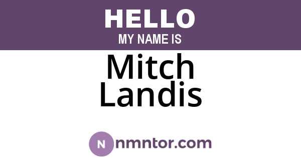 Mitch Landis