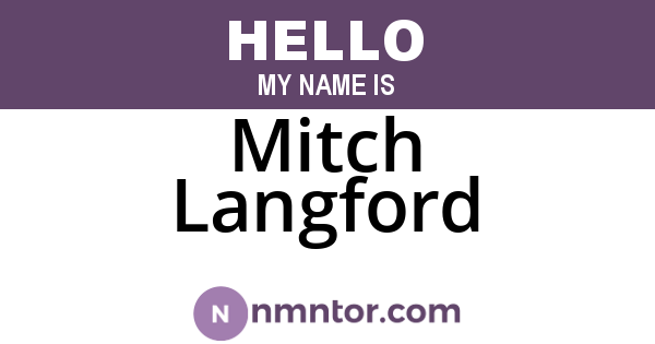 Mitch Langford