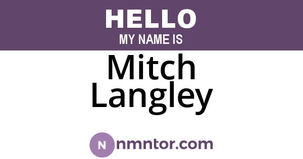 Mitch Langley