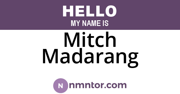 Mitch Madarang