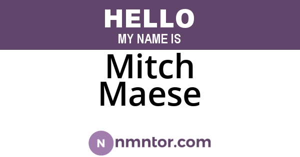 Mitch Maese