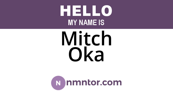 Mitch Oka