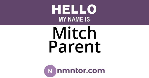 Mitch Parent