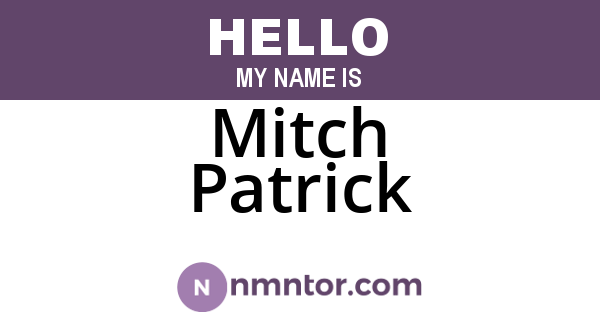 Mitch Patrick