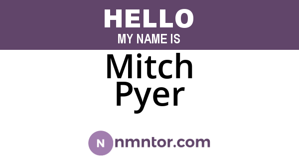 Mitch Pyer
