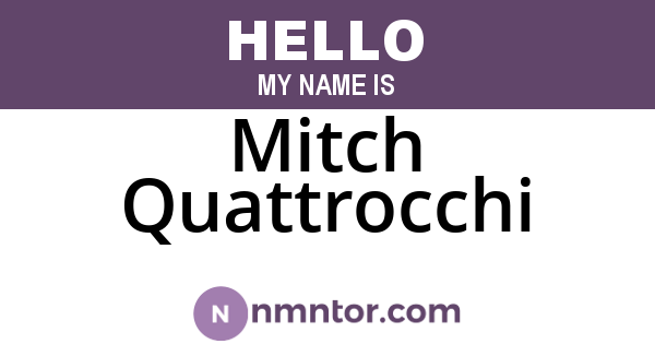 Mitch Quattrocchi