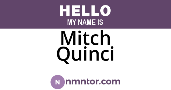 Mitch Quinci