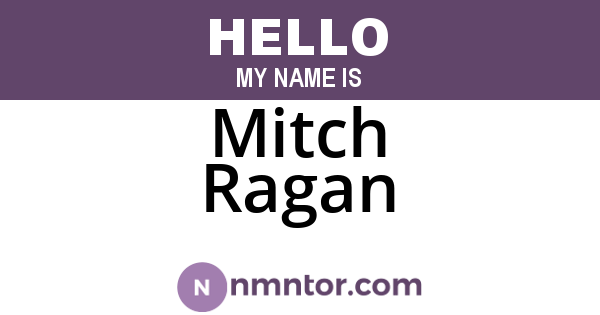 Mitch Ragan