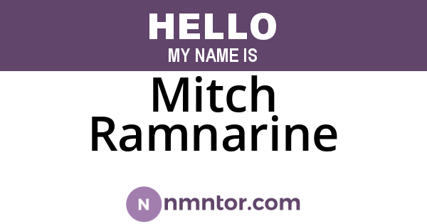 Mitch Ramnarine