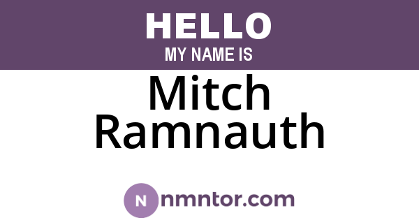 Mitch Ramnauth