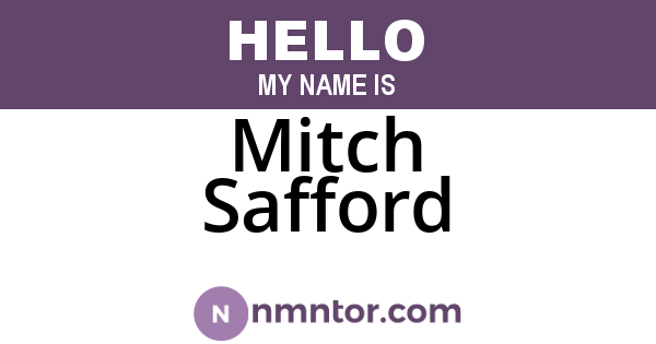 Mitch Safford