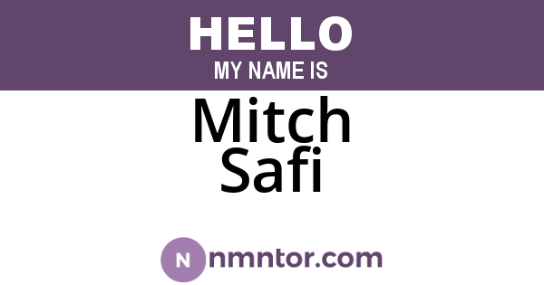 Mitch Safi