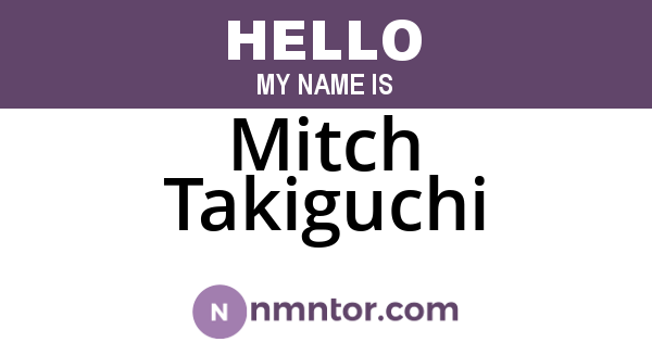 Mitch Takiguchi