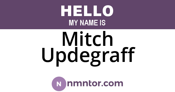 Mitch Updegraff