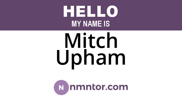 Mitch Upham