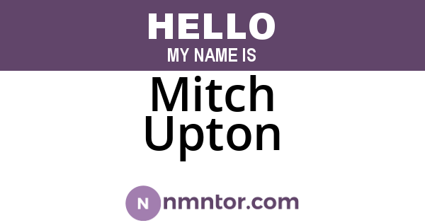 Mitch Upton