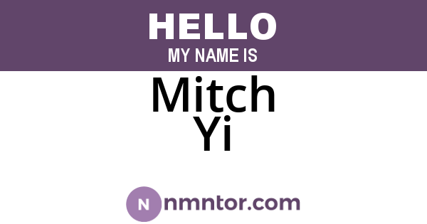Mitch Yi