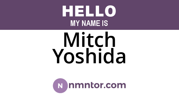 Mitch Yoshida