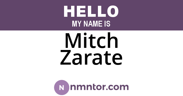 Mitch Zarate