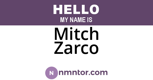 Mitch Zarco