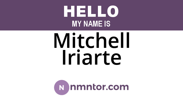 Mitchell Iriarte