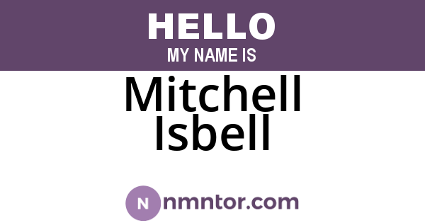 Mitchell Isbell