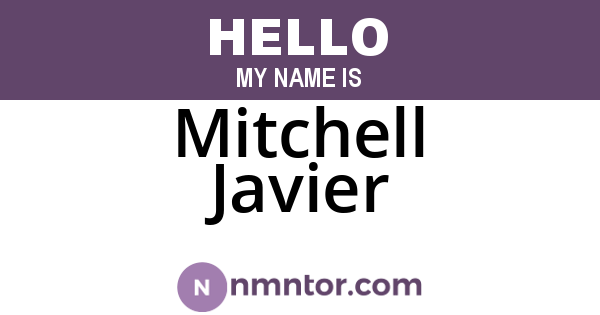 Mitchell Javier