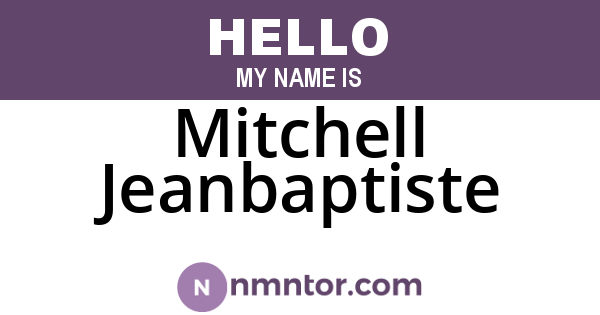 Mitchell Jeanbaptiste