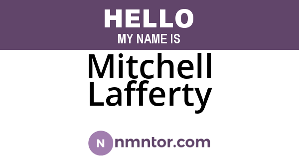 Mitchell Lafferty