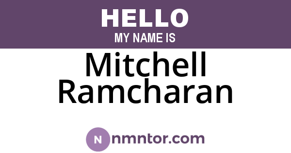 Mitchell Ramcharan