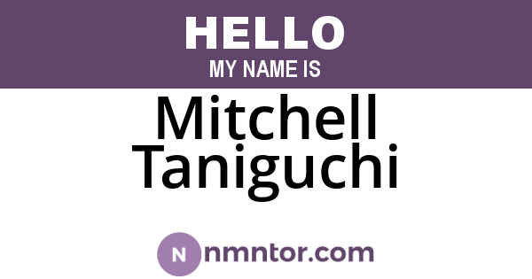 Mitchell Taniguchi