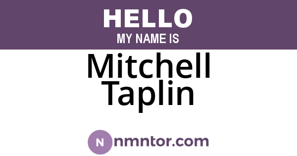 Mitchell Taplin