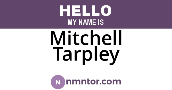 Mitchell Tarpley