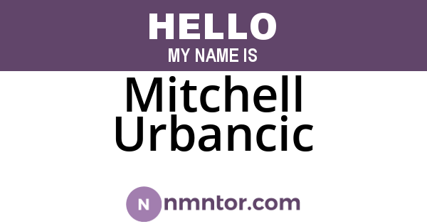 Mitchell Urbancic