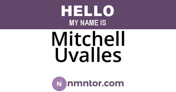 Mitchell Uvalles