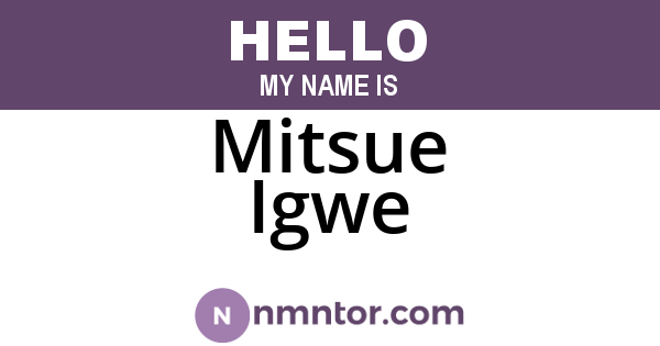 Mitsue Igwe
