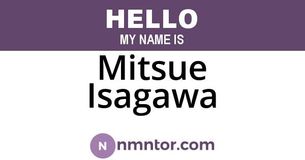 Mitsue Isagawa
