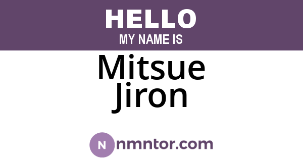 Mitsue Jiron