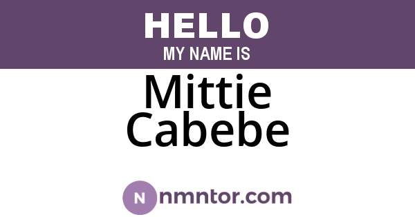 Mittie Cabebe