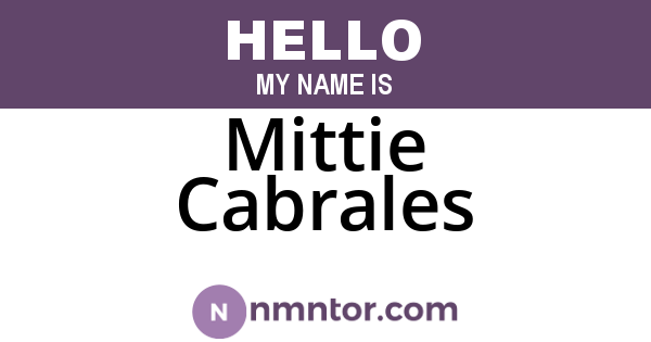 Mittie Cabrales