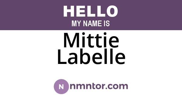 Mittie Labelle