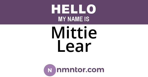 Mittie Lear