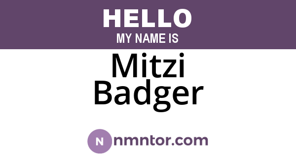 Mitzi Badger