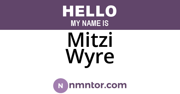 Mitzi Wyre