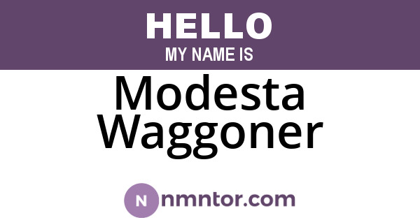 Modesta Waggoner
