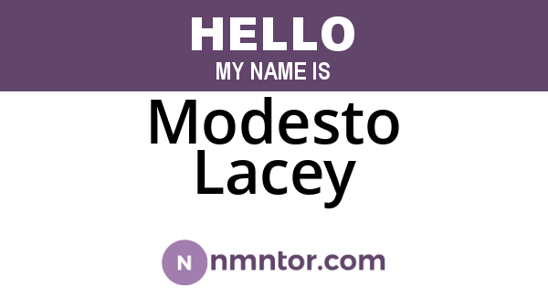 Modesto Lacey