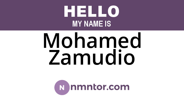 Mohamed Zamudio