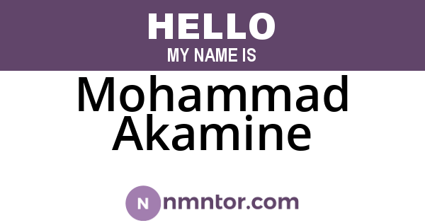 Mohammad Akamine
