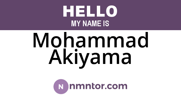 Mohammad Akiyama