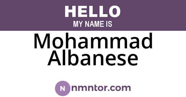 Mohammad Albanese